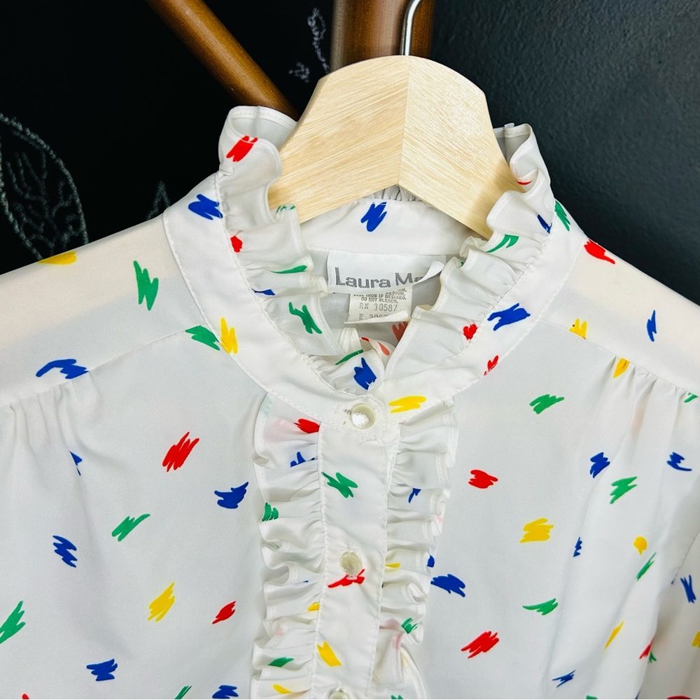 Vintage Ribbon Collar Blouse - Picture 4 of 6